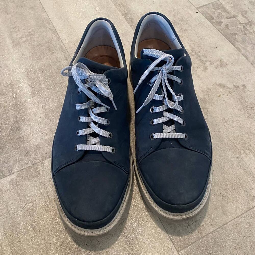 Samuel Hubbard Blue Leather Lace Up Vibram Comfortable Every Day Wear Shoes 12